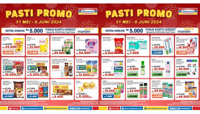 Katalog Promo JSM Indomaret hingga 6 Juni 2024.