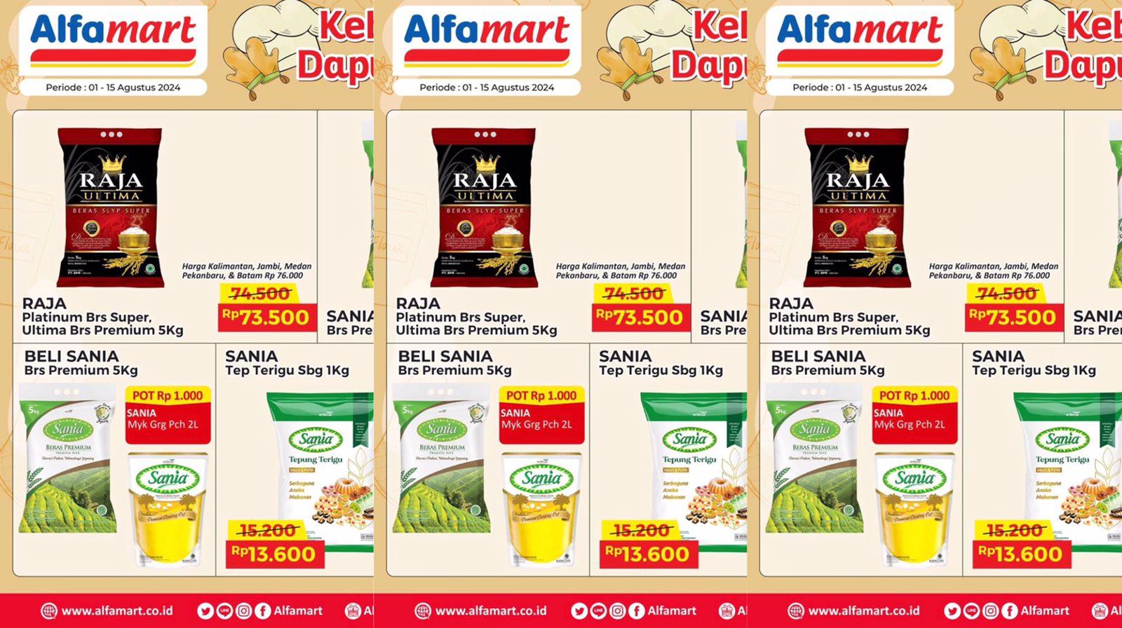 Promo JSM Alfamart Besok 11 Agustus 2024, Rejoice Rp 36.900, Champ Chicken Nugget Rp 49.900