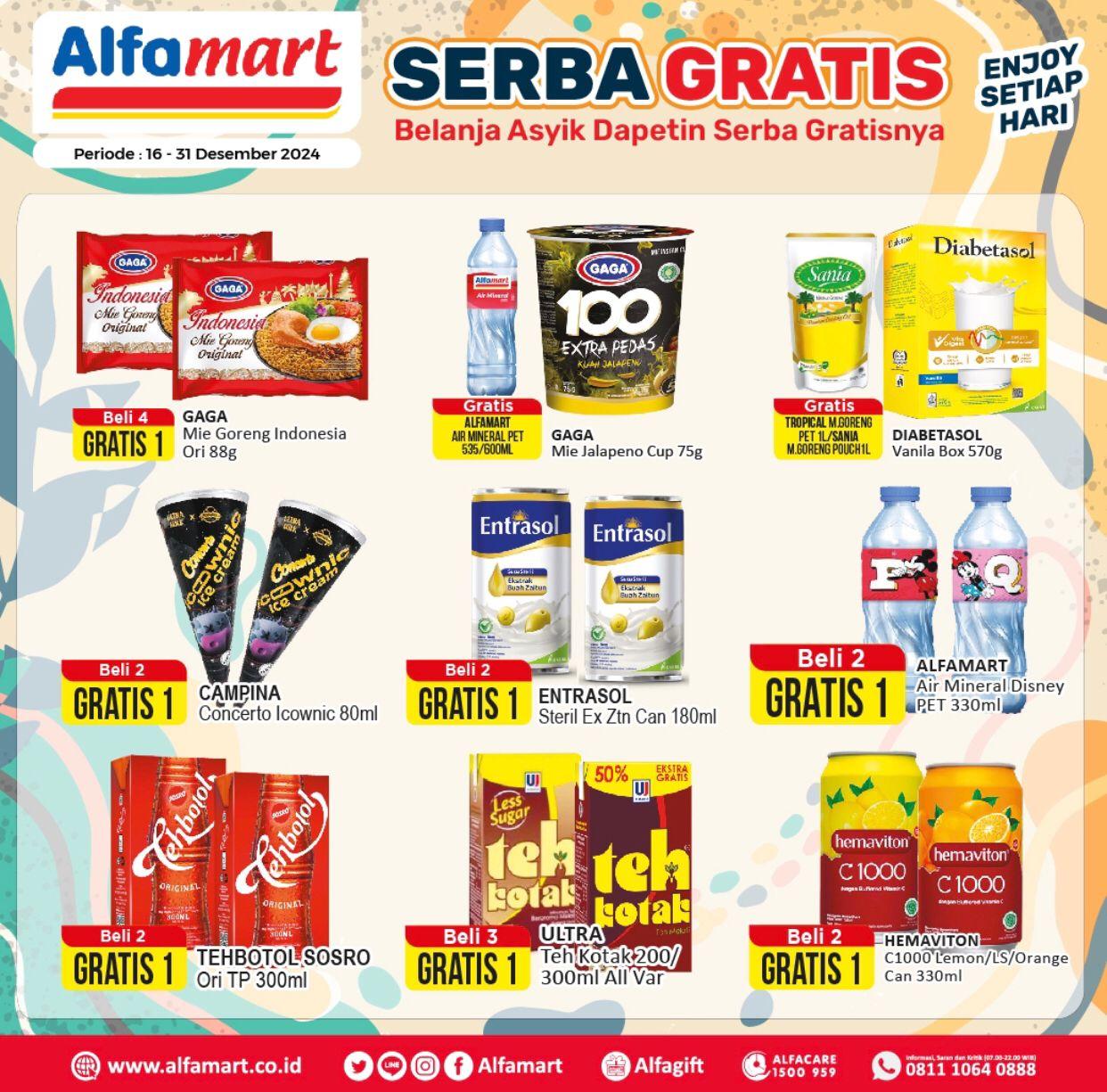 Katalog Promo Serba Gratis 19-31 Desember di Alfamart