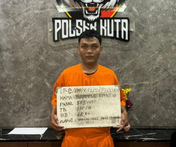 Pelaku pencurian Stadium Cafe, Muhammad Rifky Wibowo (28) - Kepepet Bayar Utang, Rifky Nekat Gasak Brankas Stadium Cafe dan Seafood Houes di Badung Bali