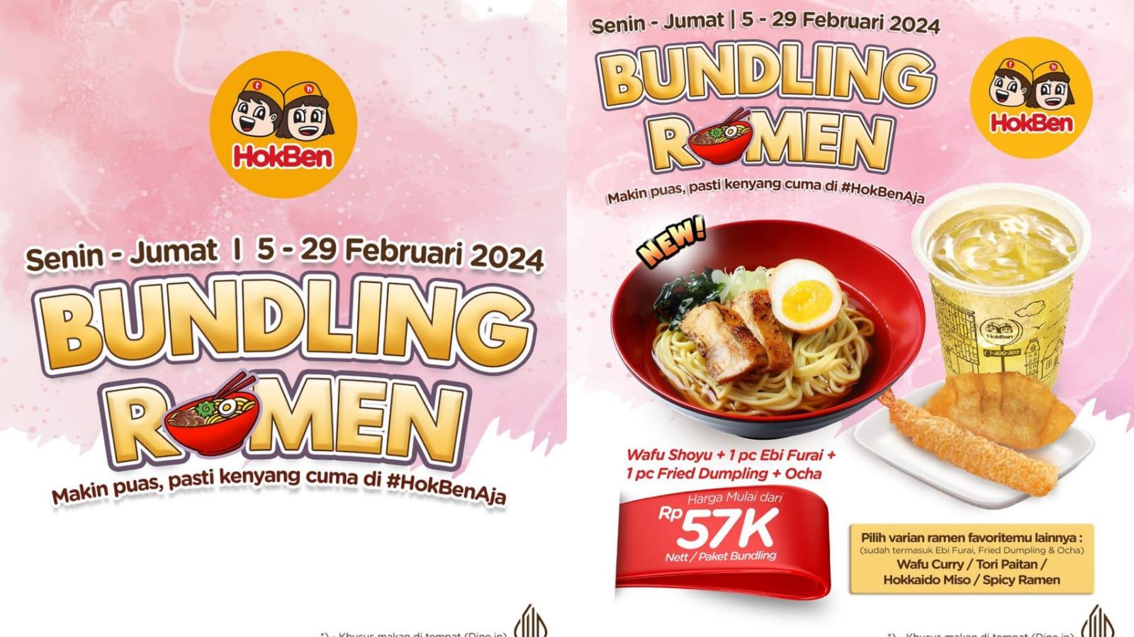 LEBIH HEMAT! Promo HokBen Februari 2024, Nikmati Imlek dengan Paket Bundling Ramen Rp 57 Ribu