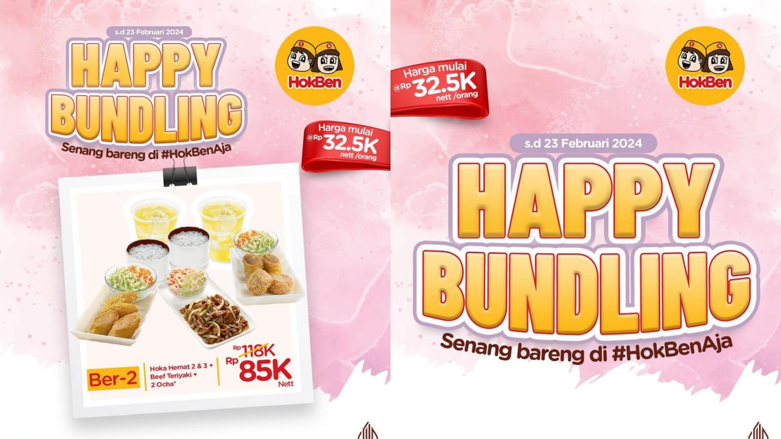 LEBIH HEMAT! Promo HokBen Februari 2024, Nikmati Paket Happy Bundling Bersama Teman Mulai Rp 85 Ribu