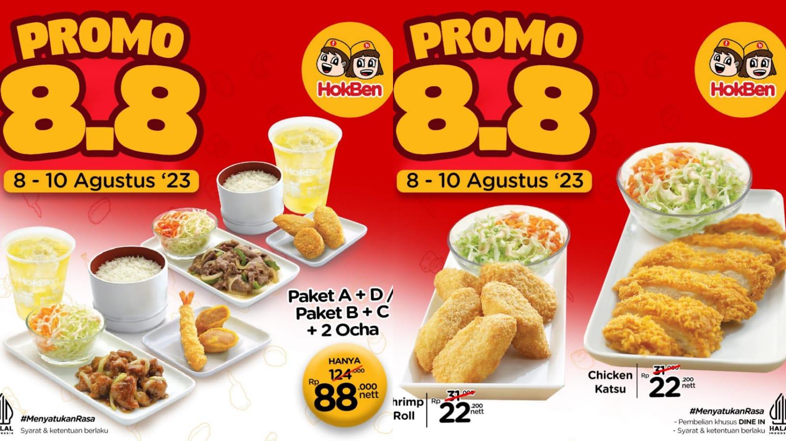 LEBIH HEMAT! Promo HokBen Hari Ini 10 Agustus 2023, Nikmati Diskon Untuk Paket A + D + 2 Ocha