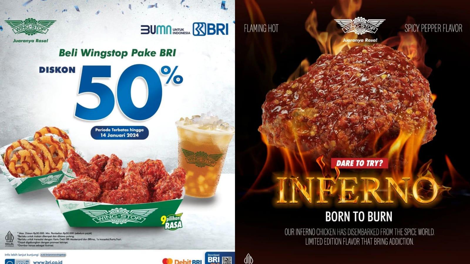 LEBIH HEMAT! Promo Wingstop Besok 14 Januari 2024, Gunakan Debit BRI Mastercard Dapatkan Diskon