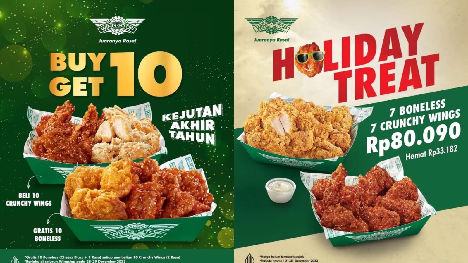 MAKIN HEMAT! Promo Wingstop 29-31 Desember 2023, Nikmati Tahun Baru dengan Paket Buy 10 Get 10 Free