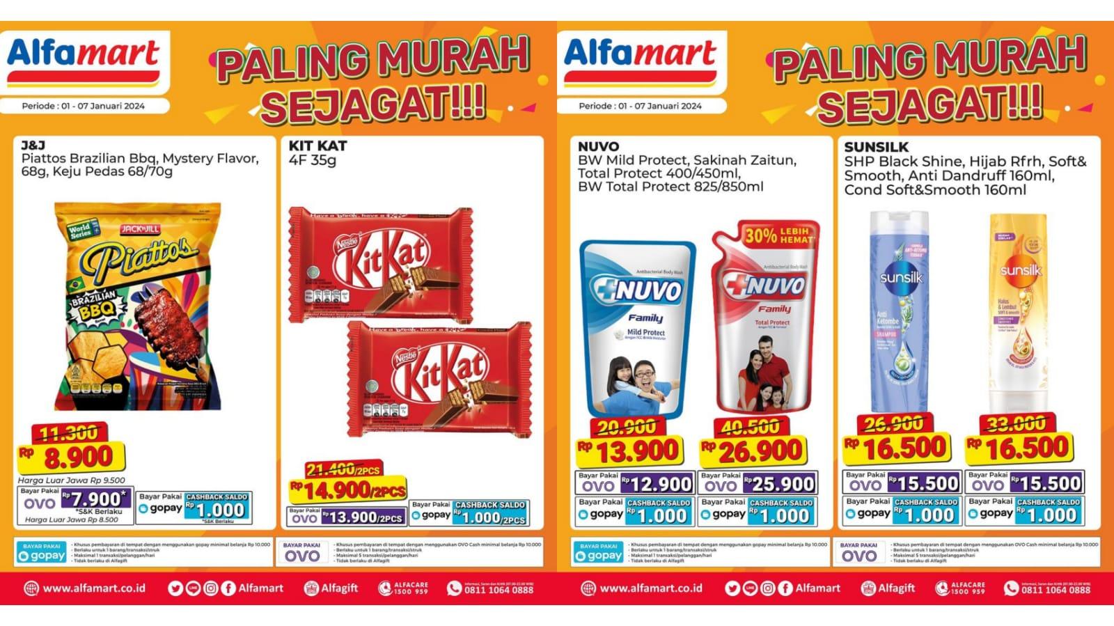 MURAH Sejagat, Promo Alfamart 3-7 Januari 2024, Bango Kecap Manis Rp 16.900, Puding Susu Rp 8.500