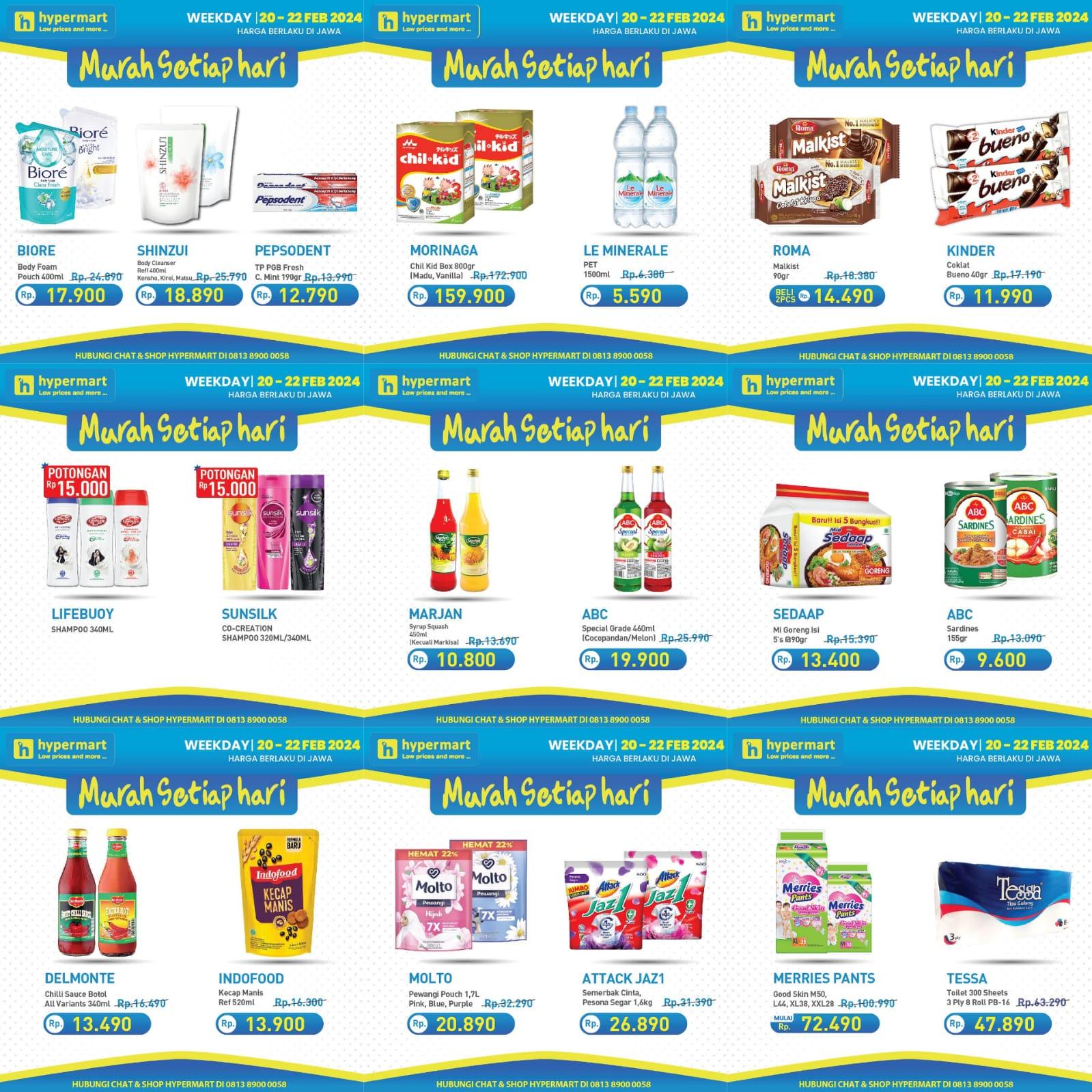 PROMO Hypermart 21-22 Februari 2024, Rinso Molto Rp 17.490, ABC Special Grade Rp 19.900