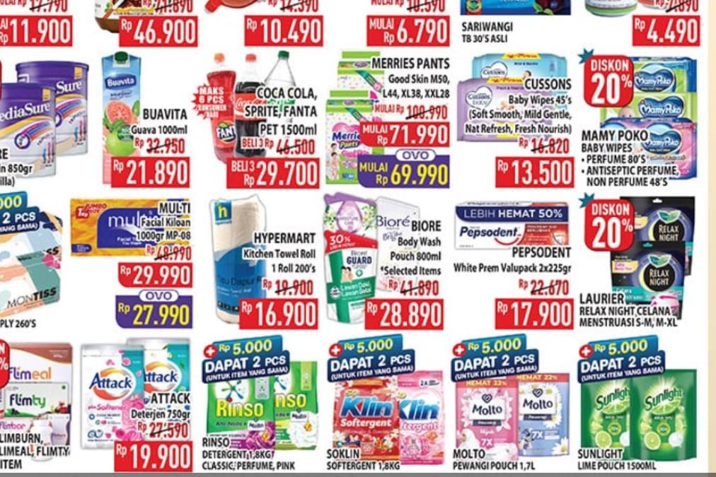 PROMO JSM Hypermart Besok 31 Maret 2024 Edisi Turun Harga: Tisu Dapur Rol Rp16.900 Pampers Rp69.990