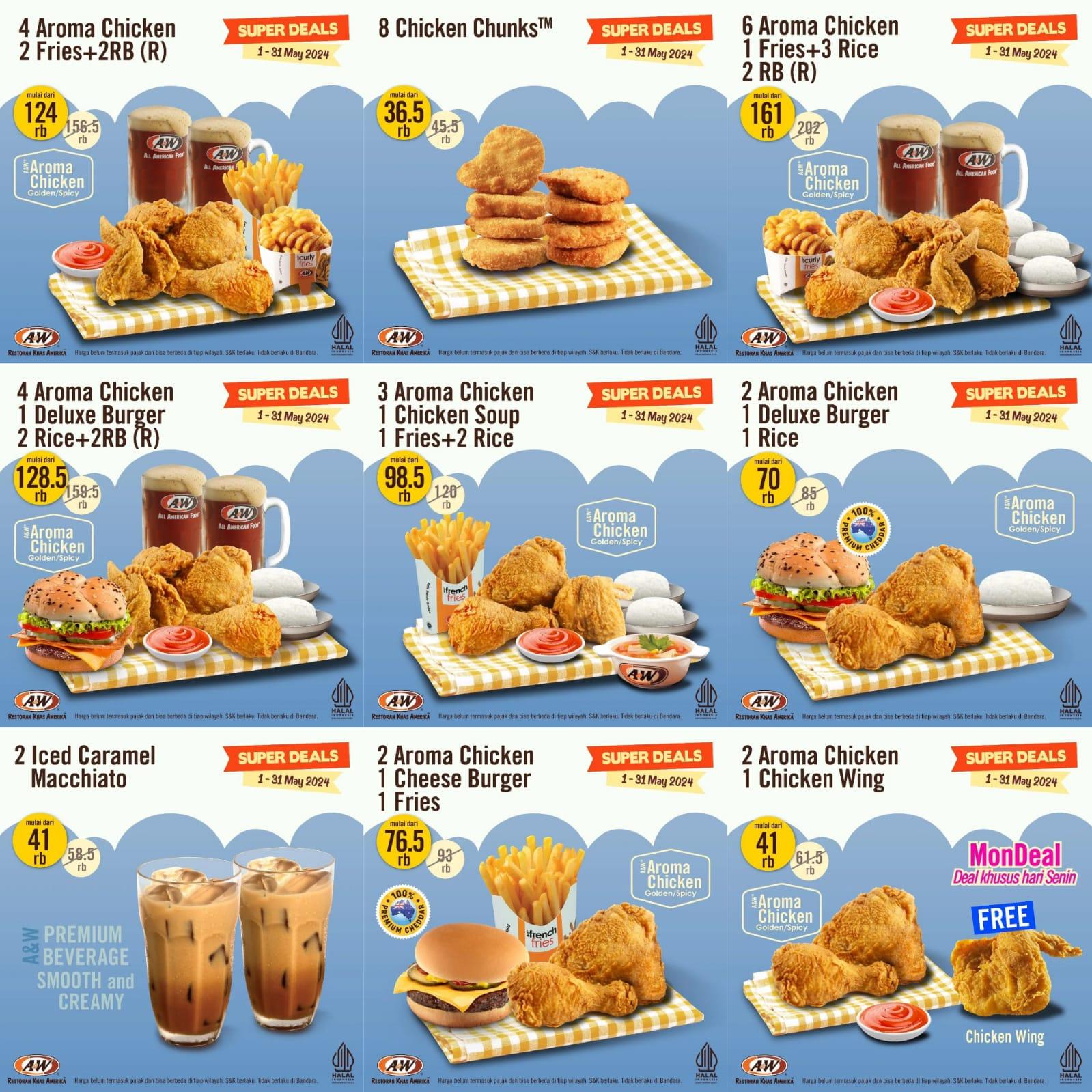 MAKIN HEMAT! Promo AW Restoran 26-31 Mei 2024, Dapatkan Camilan Lezat 8 Chicken Chunks Rp 36.500