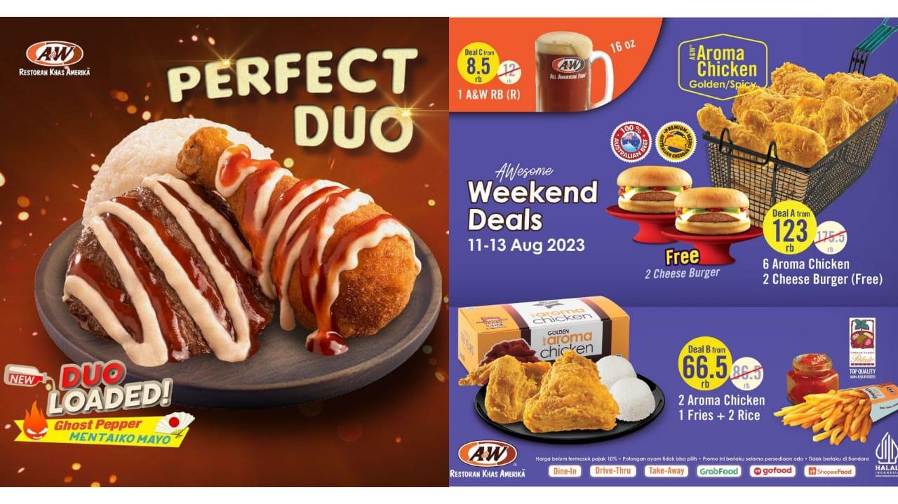 Promo AW Restoran Hari Ini 13 Agustus 2023, NIkmati 2 Aroma Chicken + 1 Fries + 2 Nasi Rp 66.500