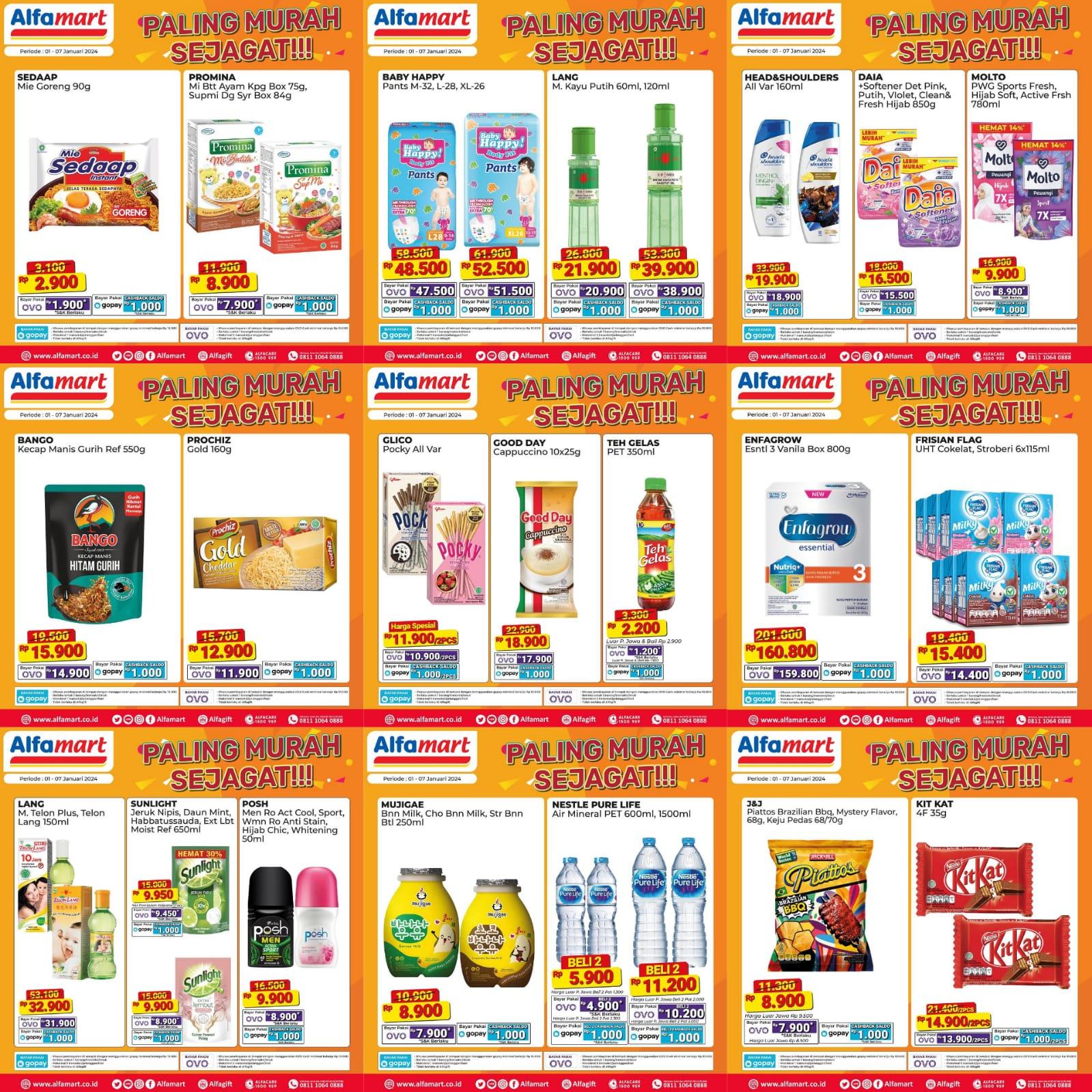 MURAH Sejagat, Promo Alfamart 3-7 Januari 2024, Bango Kecap Manis Rp 16.900, Puding Susu Rp 8.500