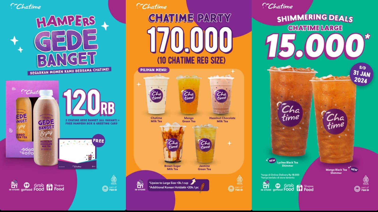 BARU! Promo Chatime JANUARI 2024, Nikmati Chatime Milk Tea Lengkap Dengan Topping Rp 24.000