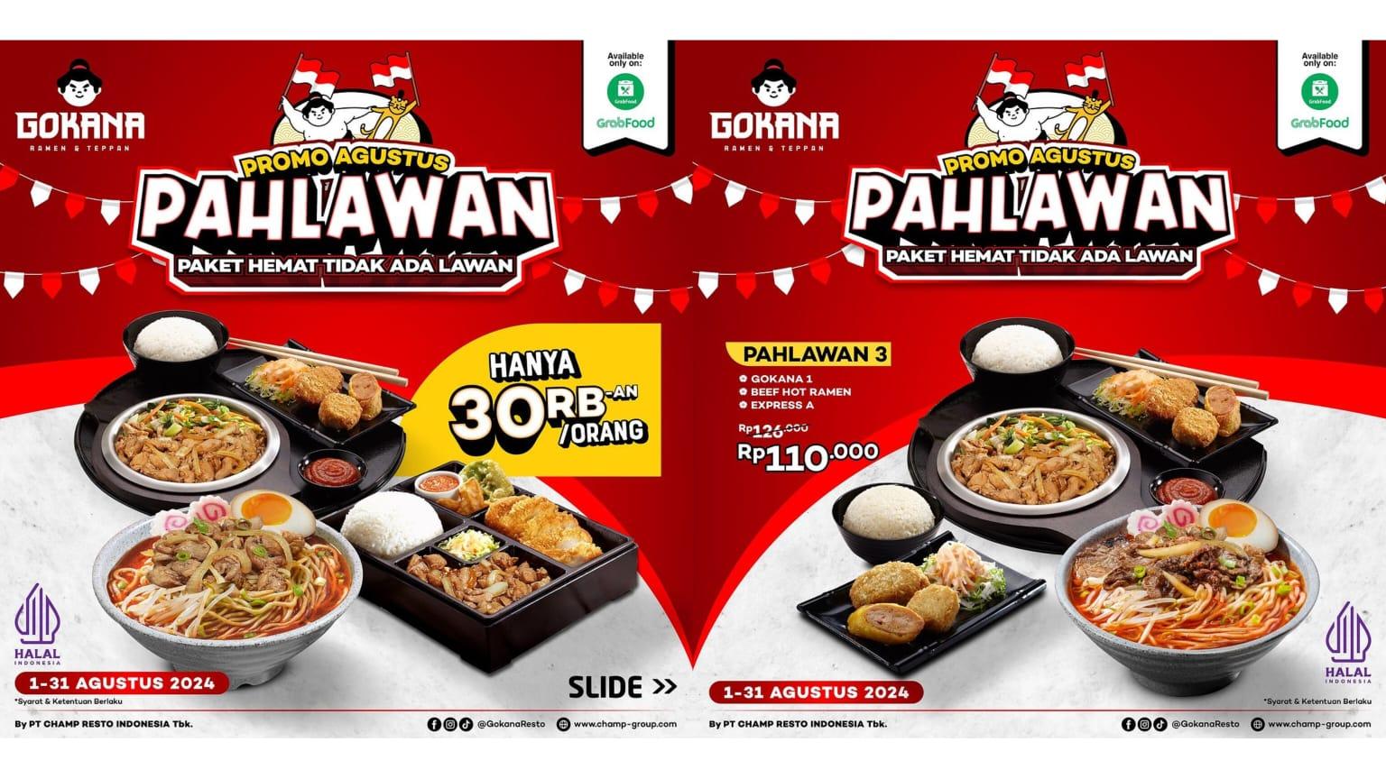 Sambut Kemerdekaan, Promo Gokana 13-31 Agustus 2024, Nikmati Paket Pahlawan Mulai Rp 99 Ribu