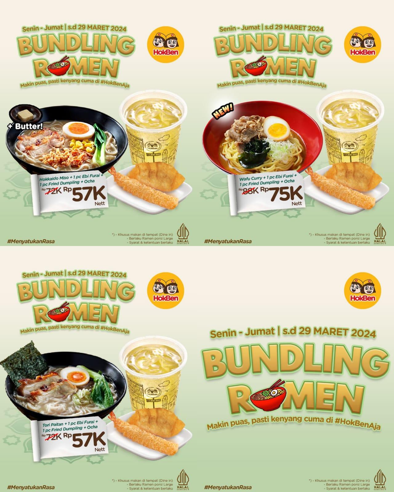 Ramadhan HEMAT! Promo HokBen Maret 2024, BukBer Seru Bareng Teman Dengan Paket Bundling Ramen