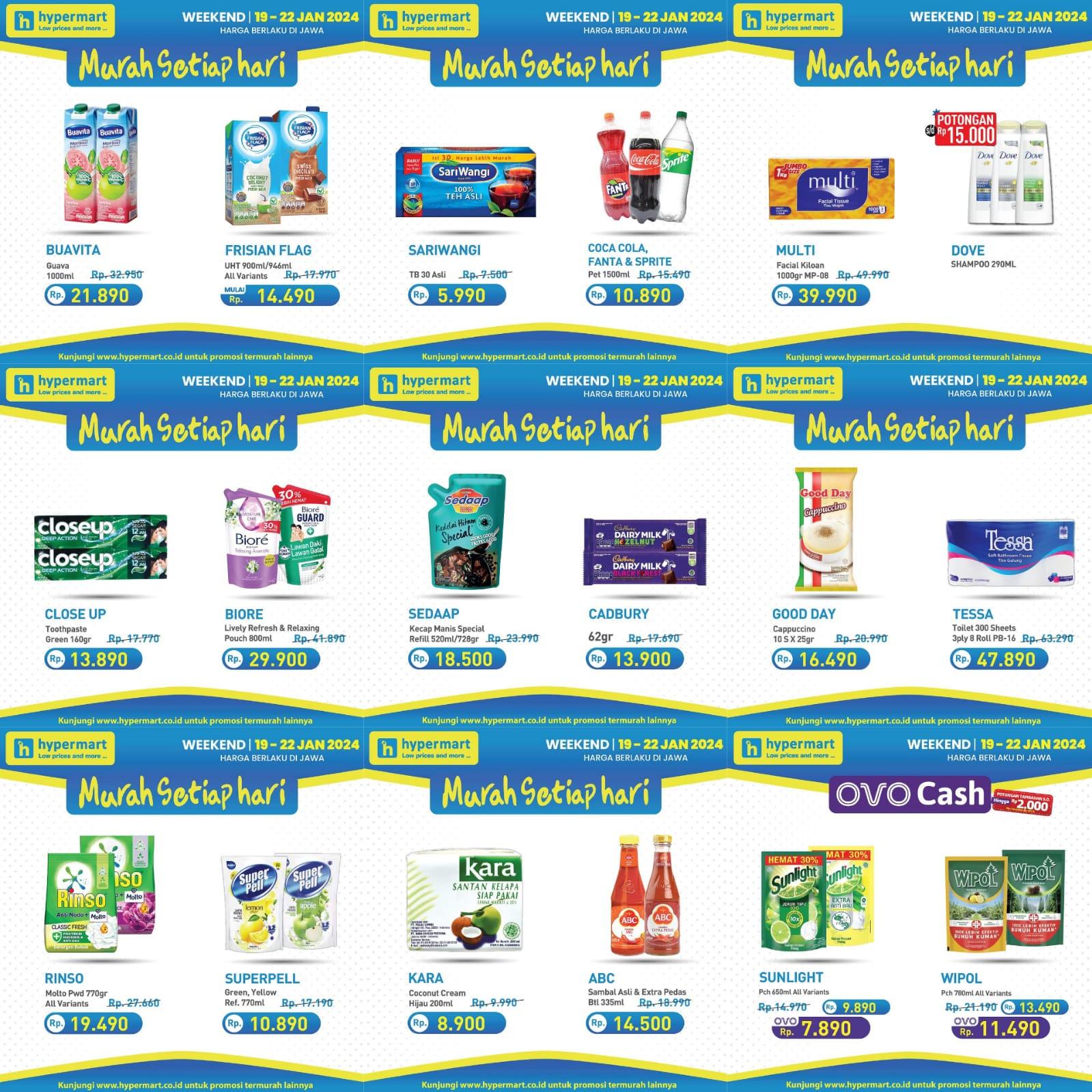 BANJIR DISKON! Promo Hypermart 21-22 Januari 2024, Wipol Rp 11.490, Molto Rp 9.890