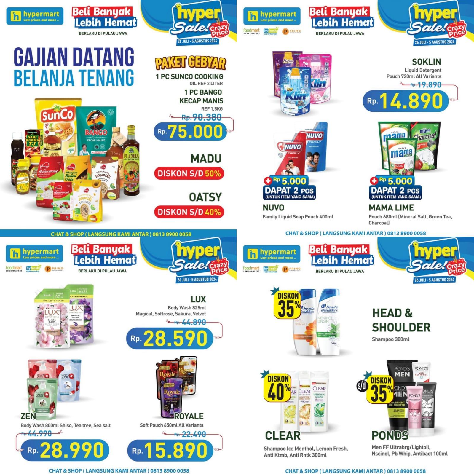 LEBIH IRIT! Promo Hypermart 29 - 31 Juli 2024, Jungle Juice Rp 29.950, Sunco Minyak Goreng Rp 31.100