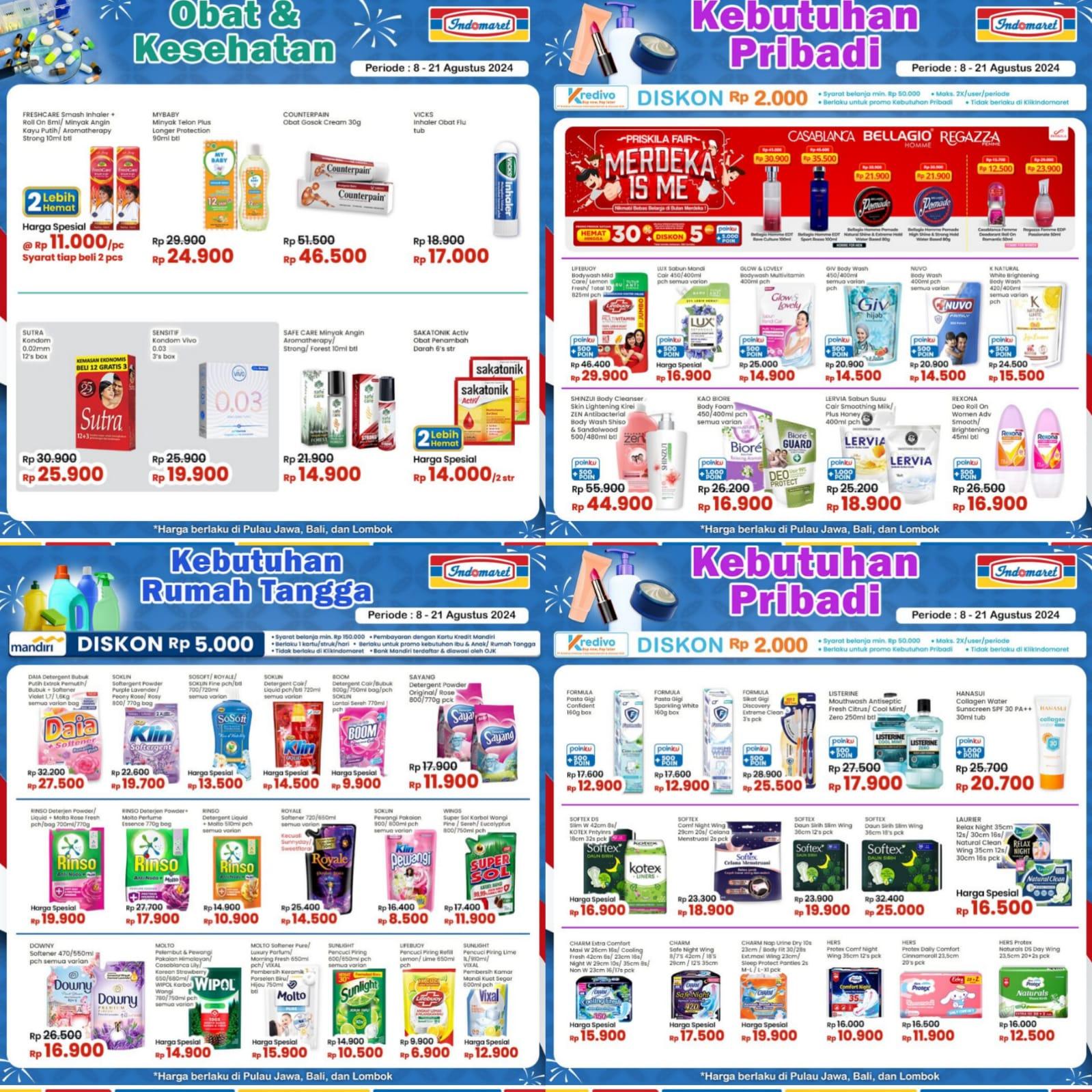 SPESIAL! Promo Indomaret 18-21 Agustus 2024, Minyak Goreng Filma Rp 34.500, So Klin Rp 9.900
