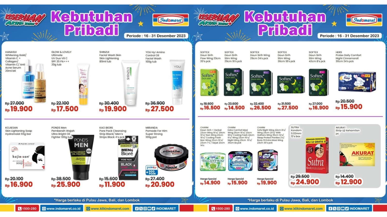 DISKON! Promo Indomaret 18-31 Desember 2023, Head and Shoulders Rp 59.900, Vaseline Rp 21.900