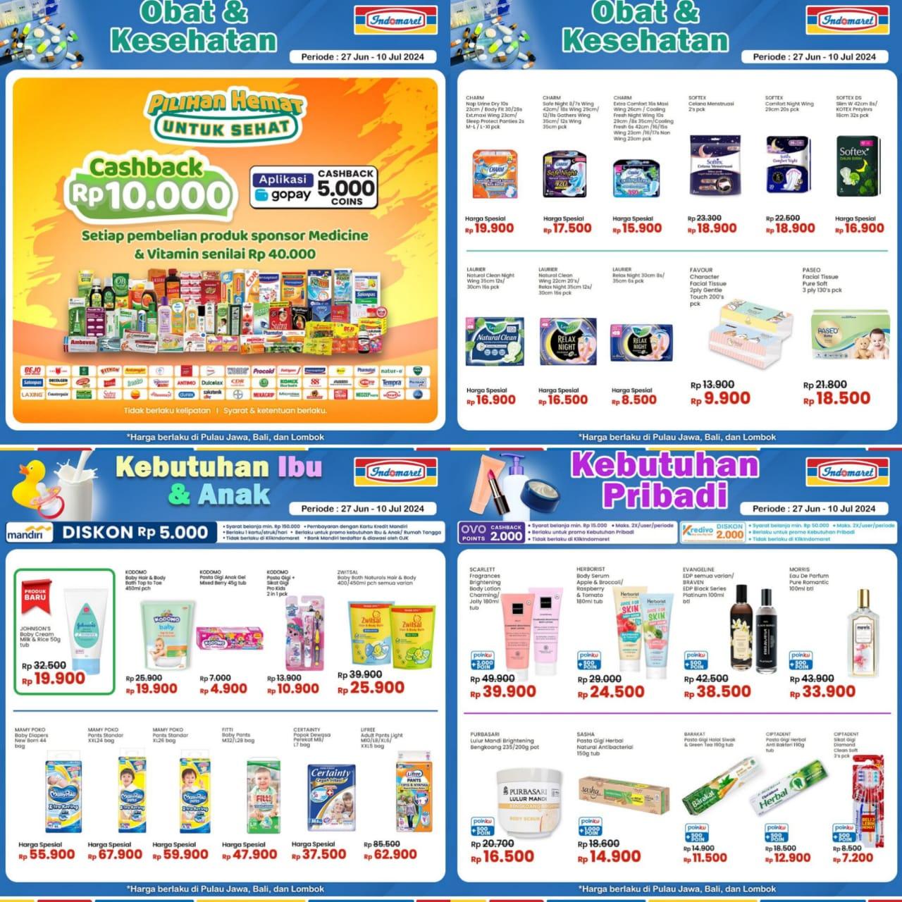 PROMO Indomaret 4-10 Juli 2024, So Klin Detergent Rp 10.500, Herborist Body Serum Rp 24.500