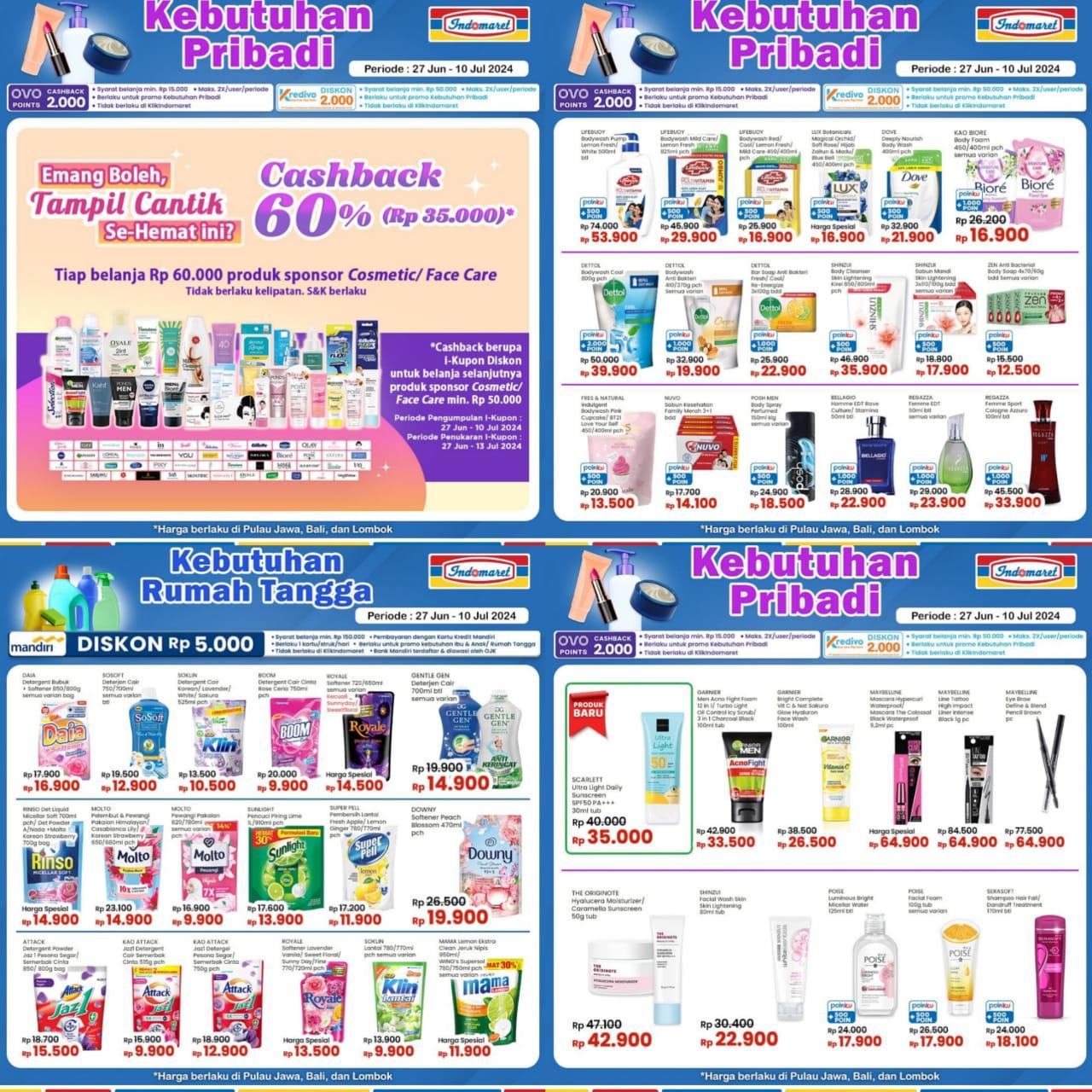 PROMO Indomaret 4-10 Juli 2024, So Klin Detergent Rp 10.500, Herborist Body Serum Rp 24.500