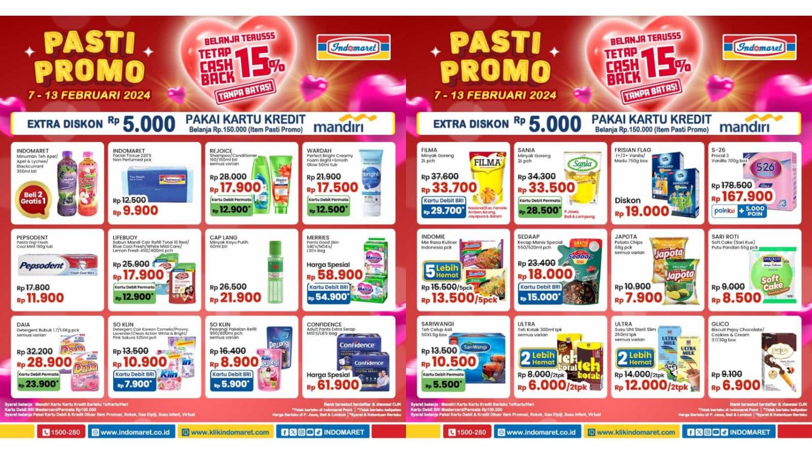 SAMBUT IMLEK! Promo Indomaret 8-13 Februari 2024, Japota Rp 7.900, Minyak Goreng Sania 2L Rp 33.500