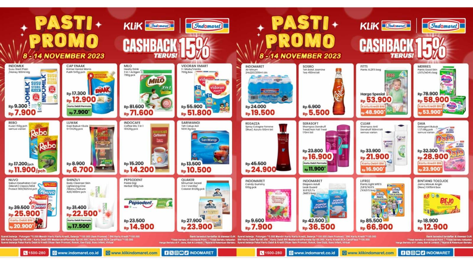 HEMAT! Promo JSM Indomaret 10-12 November 2023, Tango Rp 6.900, Minyak Goreng Sania 2L Rp 33.400