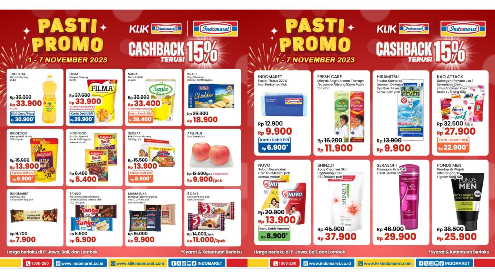 SPESIAL! Promo JSM Indomaret Hari Ini 3 November 2023, Minyak Goreng Tropical 2L Rp 33.900