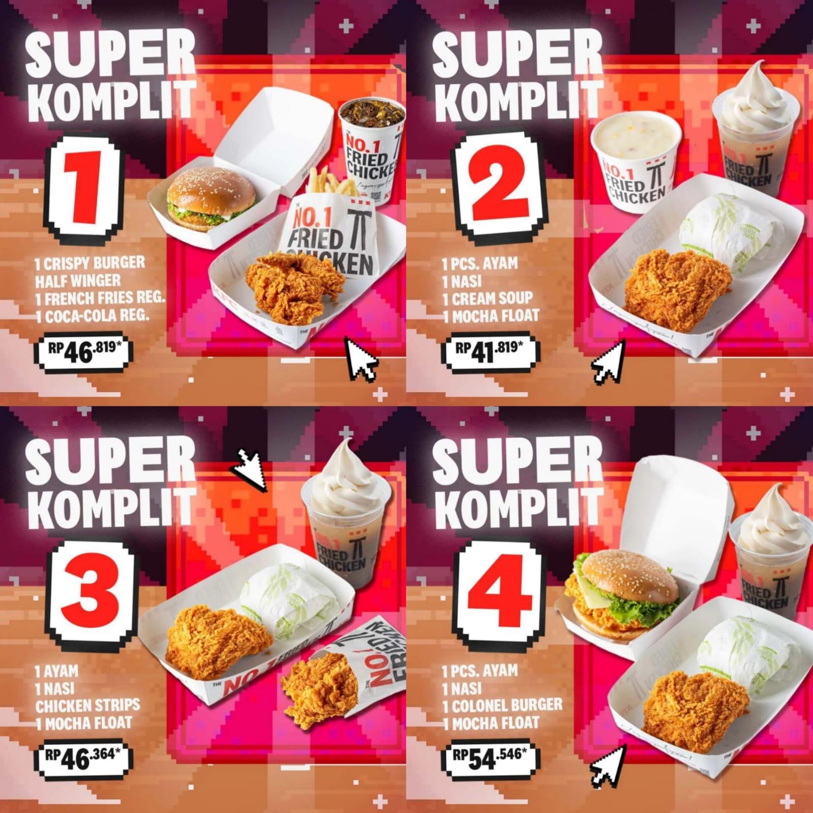 Promo KFC 21 - 31 Agustus 2024, Nikmati 1 Ayam OR + 1 Nasi + 1 Cream Soup + 1 Mocha Float 41 Ribuan