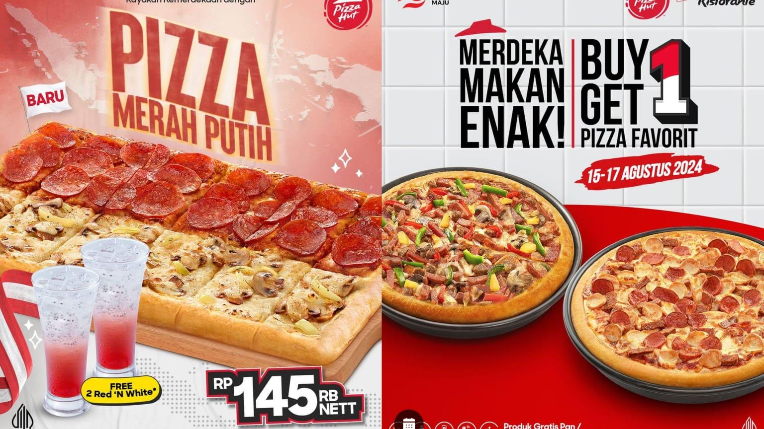 DISKON BESAR! Promo Pizza Hut 15-17 Agustus 2024, Beli Regular Pizza GRATIS Original Regular Meaty