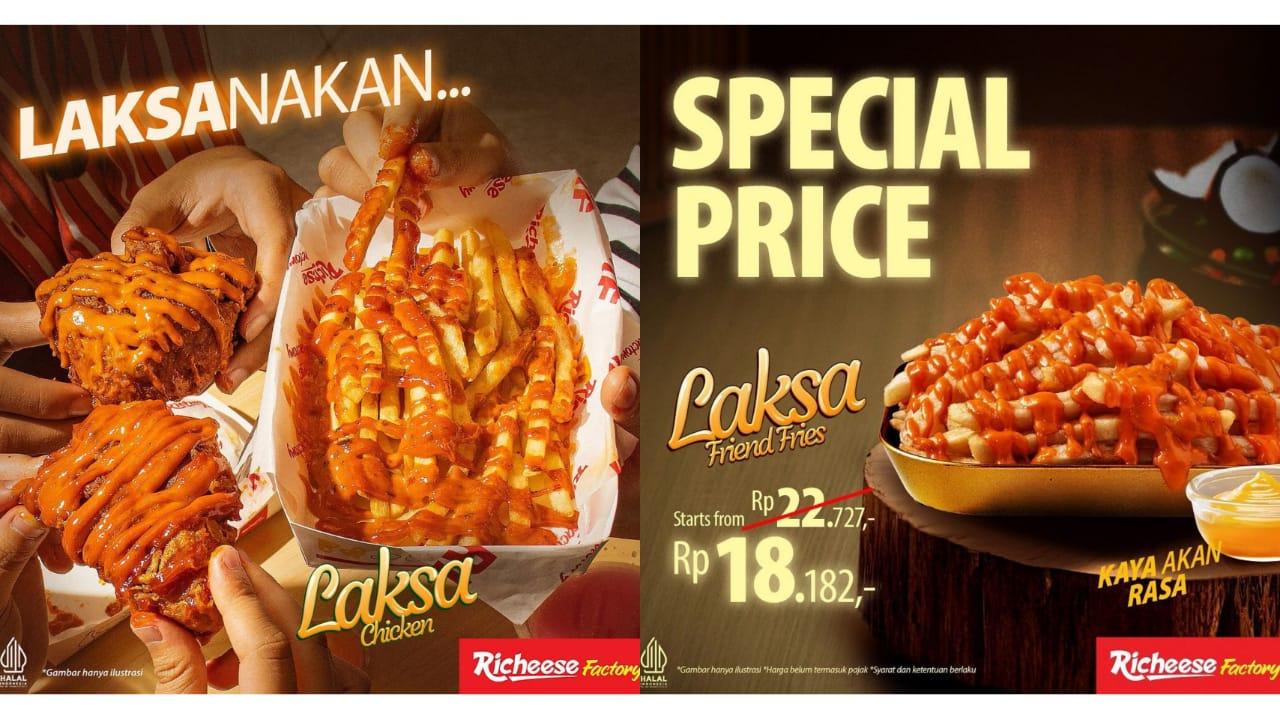 DISKON! Promo Richeese Factory 20-31 Mei 2024, 5 Ala Carte Drum Stick Laksa Chicken Rp 77 Ribuan
