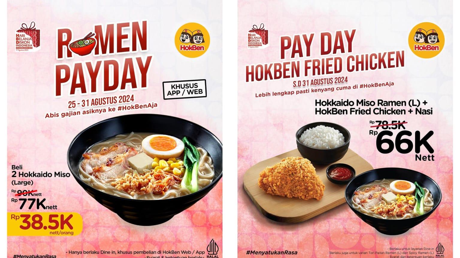 Promo Untung HokBen 26-31 Agustus 2024, Nikmati 2 Hokkaido Miso Large Hanya Rp 77 Ribu