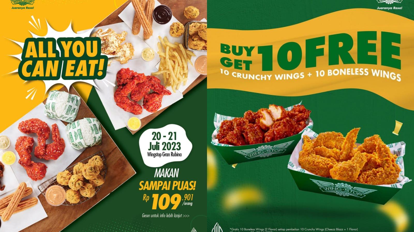 HOT! Promo Wingstop Hari Ini 21 Juli 2023, Nikmati Paket All You Can Eat dan Buy 10 Get 10 Free