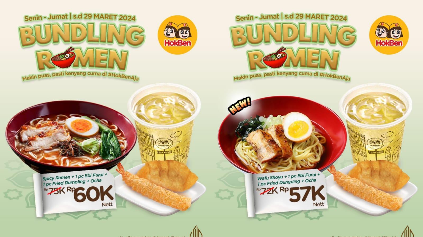 Ramadhan HEMAT! Promo HokBen Maret 2024, BukBer Seru Bareng Teman Dengan Paket Bundling Ramen