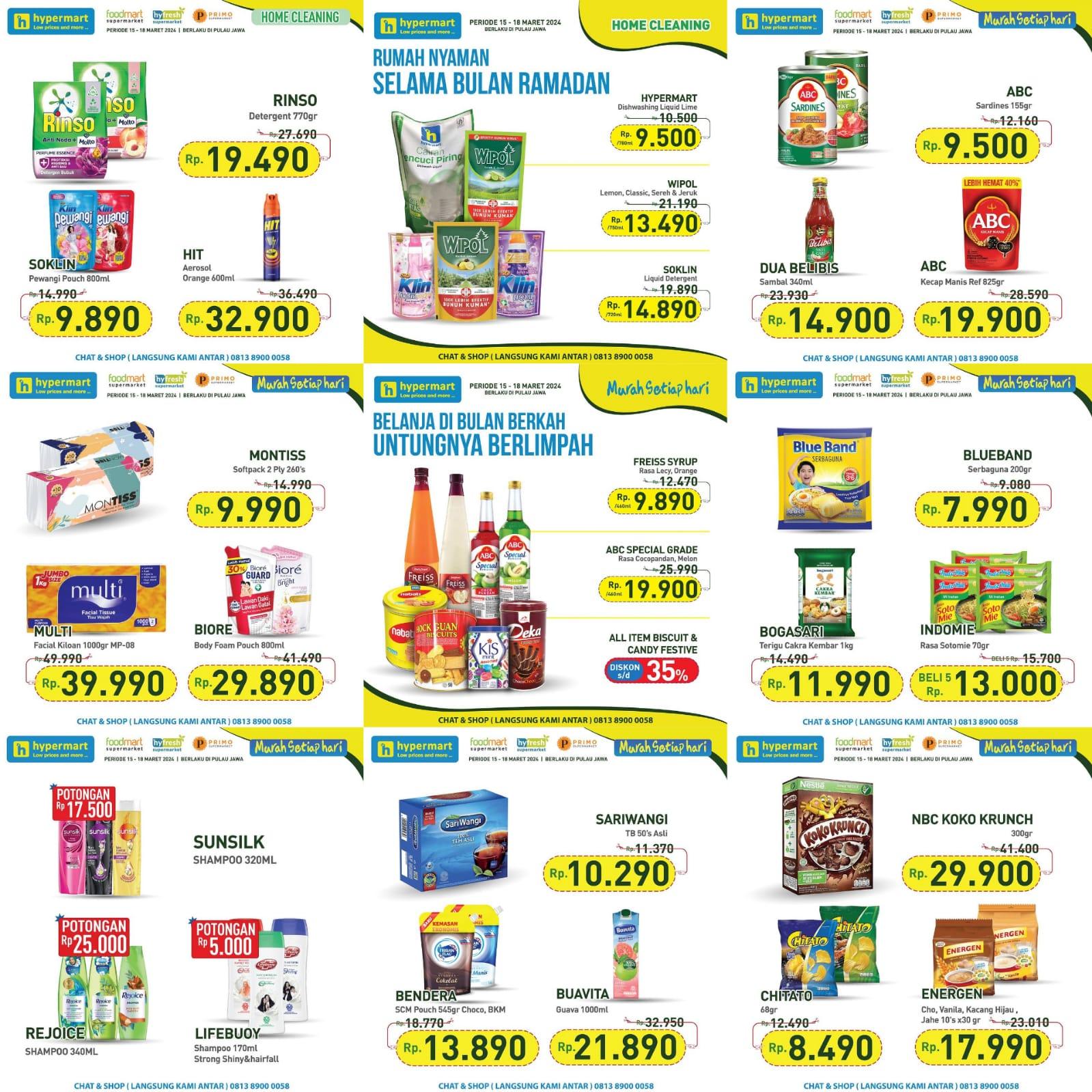 CUAN Ramadhan! Promo JSM Hypermart 17 Maret 2024, Wipol Rp 13.490, Sunlight Rp 12.890