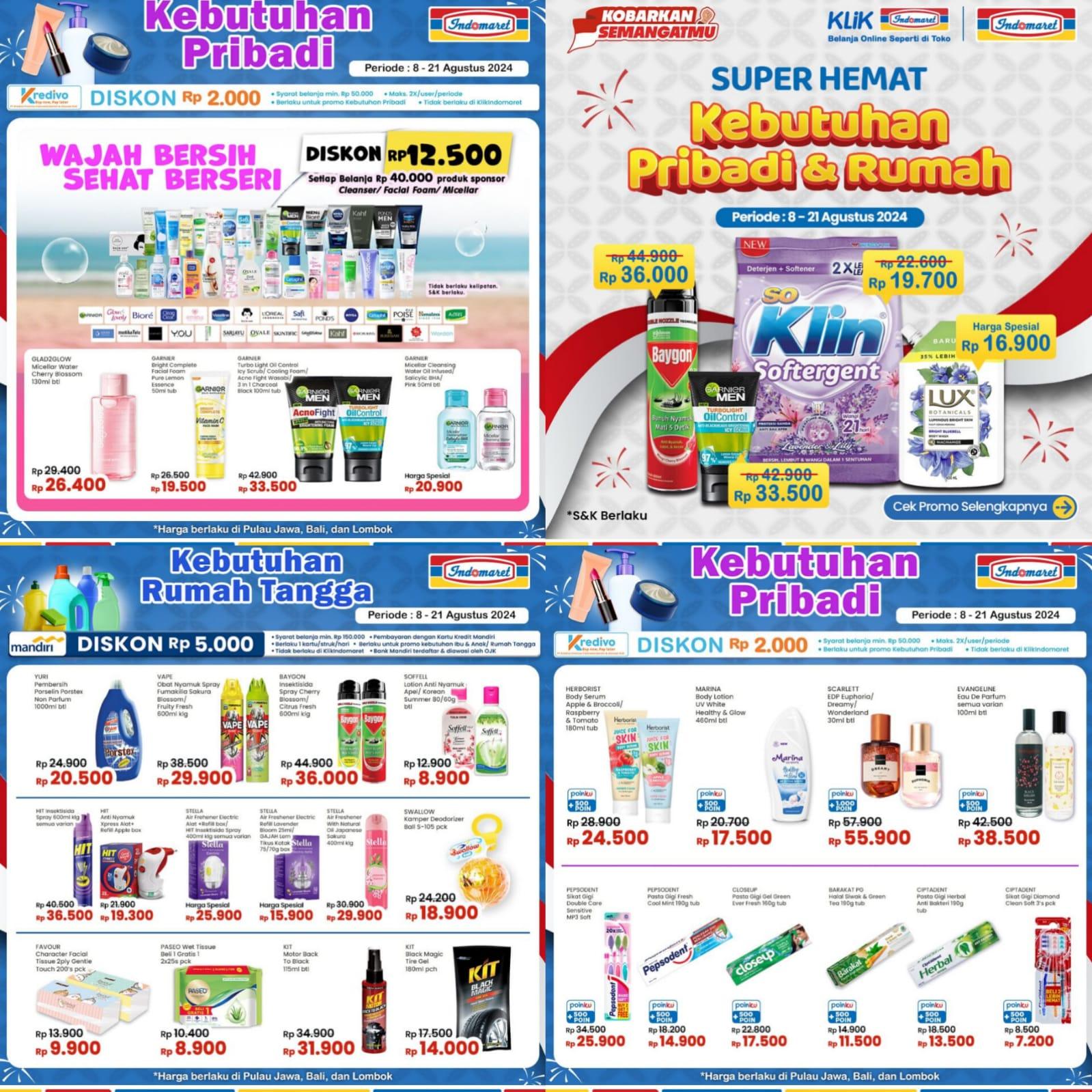 SPESIAL! Promo Indomaret 18-21 Agustus 2024, Minyak Goreng Filma Rp 34.500, So Klin Rp 9.900
