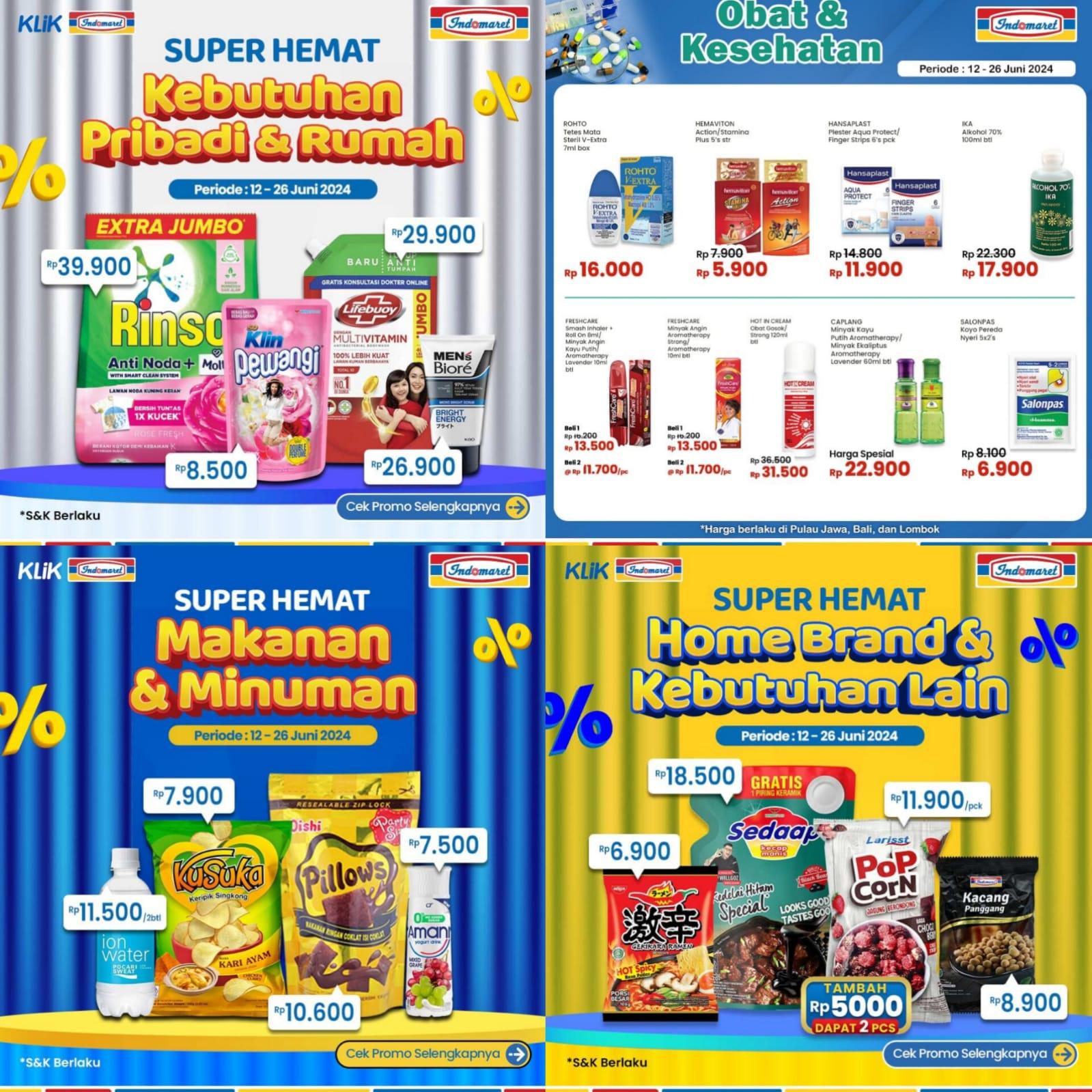 LEBIH IRIT! Promo Indomaret 18-26 Juni 2024, Kao Biore Body Foam Rp 19.900, Indomilk Rp 16.700
