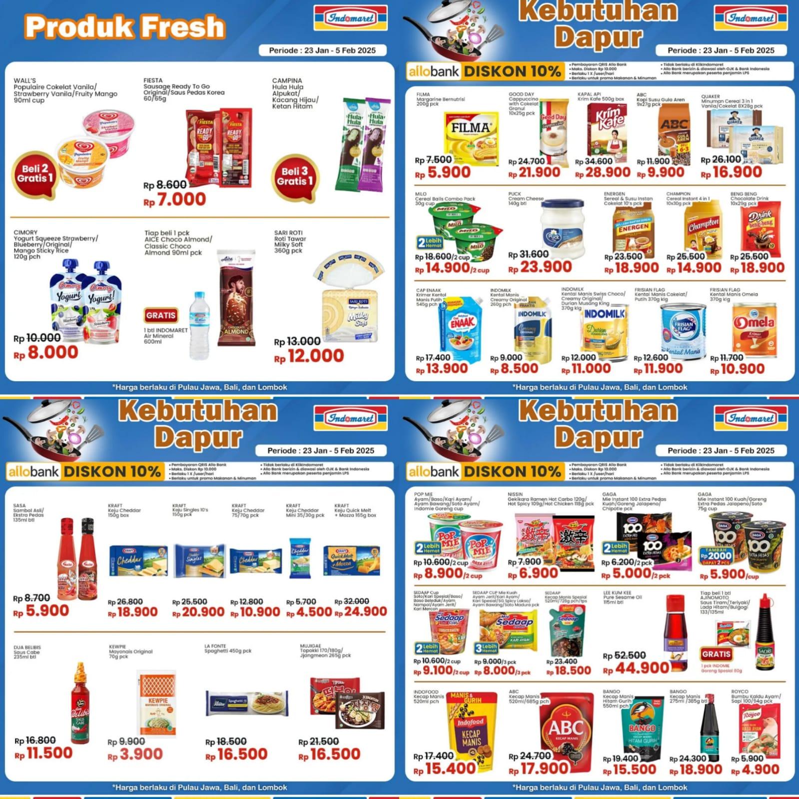 Tangkapan layar instagram Indomaret, Senin 3 Februari 2025 - GEBYAR Promo Indomaret 3-5 Februari 2025, Minyak Goreng Sania Rp 38.400, Silver Queen Rp 21.900