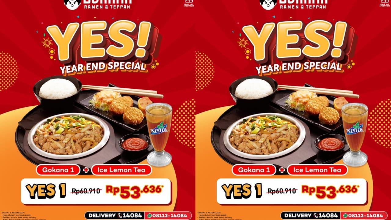 Diskon Akhir Tahun! Promo Gokana 22-31 Desember 2024, Beef Original Bento + Lemon Tea Rp 61 Ribuan