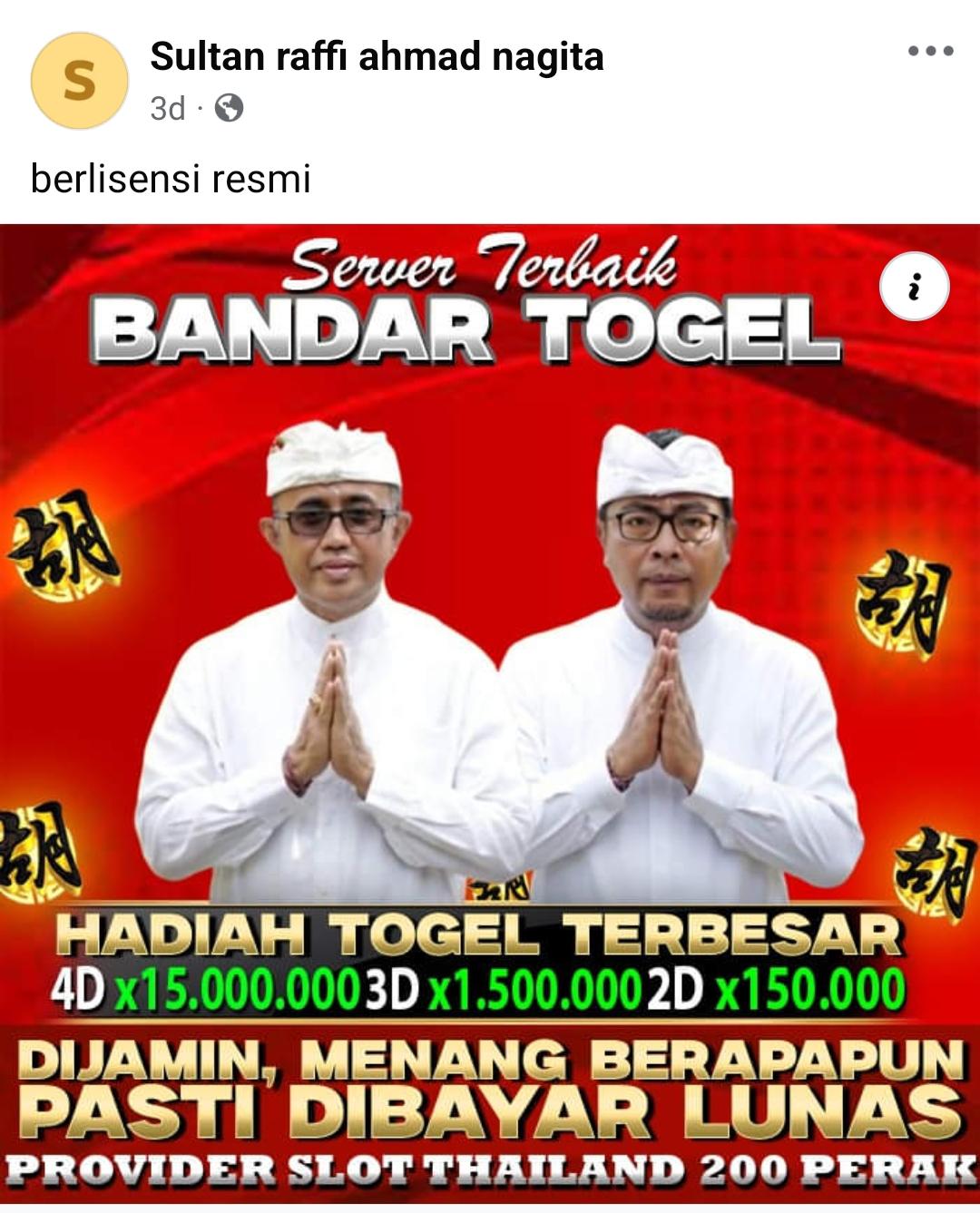 Tangkapan layar iklan judi online yang mencatut foto Wali Kota dan Wakil Wali Kota Denpasar - Foto Wali Kota dan Wakil Wali Kota Dicatut untuk Iklan Judi Online, Pemkot Denpasar Lapor ke Polda