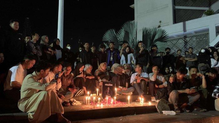 Mahasiswa Universitas Muhammadiyah Yogyakarta UMY gelar doa bersama, Redho Tri Agustian korban mutilasi dikenal ceria dan suportif.