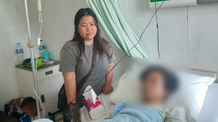 Jumati dan Rio Febriansyah saat berada di RSBT Kota Pangkalpinang, Sabtu (19/08/2023)