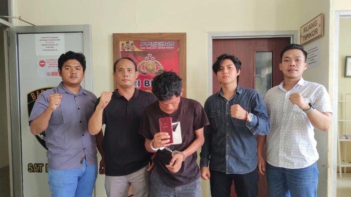 Pelaku penjambretan Ferdi, saat diringkus Tim Buser Naga Satreskrim Polresta Pangkalpinang.