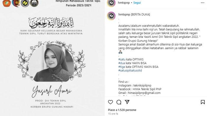 Yasirli Amri pendaki Gunung Marapi yang tewas