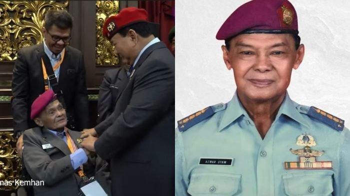 Azwar Syam saat menghadiri acara Silaturahmi Halal Bihalal dan Syukuran Abituren Akabri 1971-1975 tahun 2024' pada Sabtu (4/5/2024). Azwar Syam yang duduk di kursi roda tampak bercengkarama dengan Prabowo Subianto.