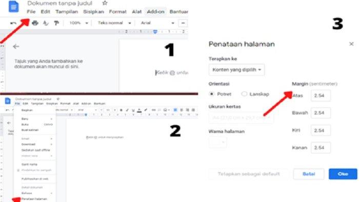Cara mengatur margins di Google Docs