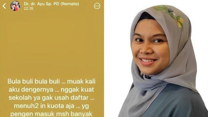 Sosok dr Ayu Paramaiswari, Viral Disebut Tak Berempati soal Bullying: Muak Kali Aku Dengernya