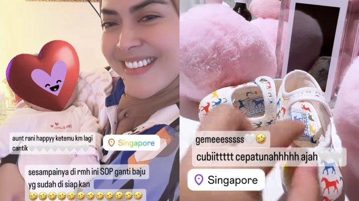 Aisyahrani beber peraturan masuk ke rumah Syahrini dan Reino Barack di Singapura saat menemui Baby Princess R.