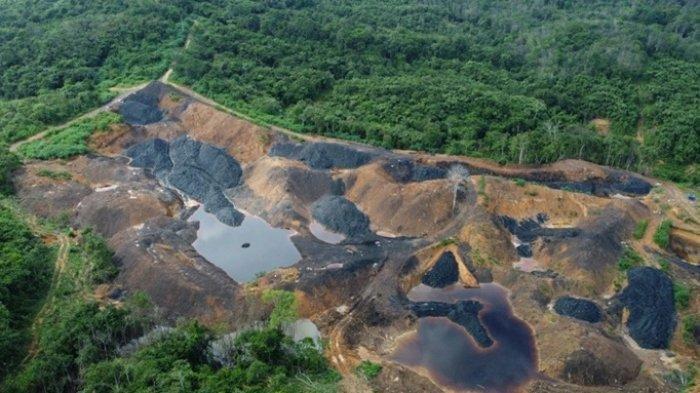 Aktivitas penambangan batub ara ilegal di Desa Sumbersari, Kecamatan Loa Kulu, Kutai Kartanegara, Kalimantan Timur, kembali ditemukan.