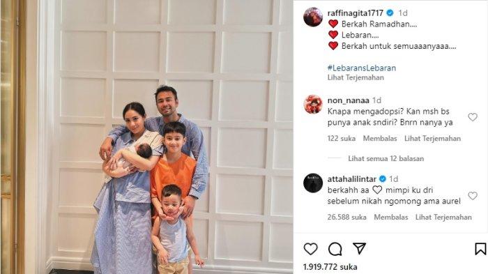 Atta Halilintar komentari Lily 'bayi adopsi' Nagita Slavina dan Raffi Ahmad.