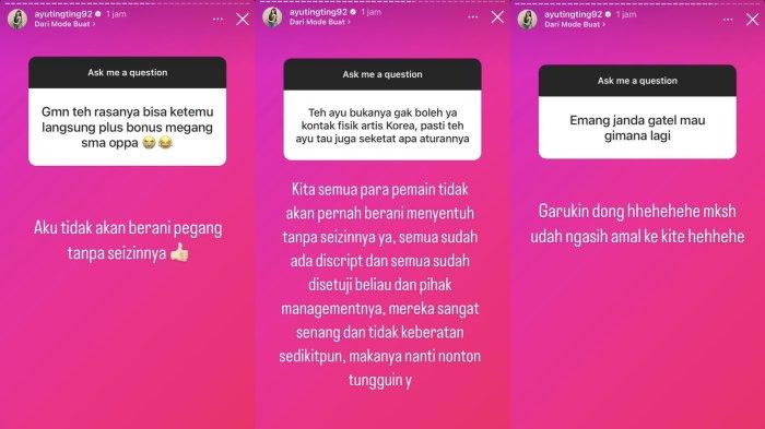 Ayu Ting Ting beri penjelasan terkait dirinya memegang tangan Ji Chang Wook saat syuting.